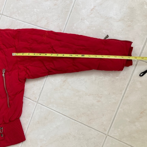 Vintage Bogner Red Goose Down Filled Puffer Ski Winter Jacket Women's Size 8 - Picture 13 of 14